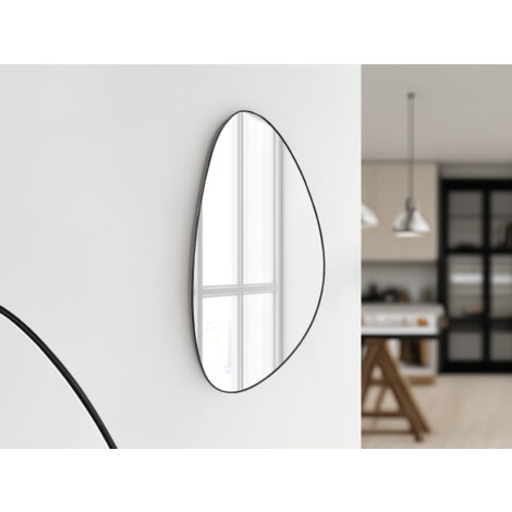 MIRRORS AND MORE Wandspiegel IDONA mit feinem Metallrahmen in Schwarz 40x 60cm