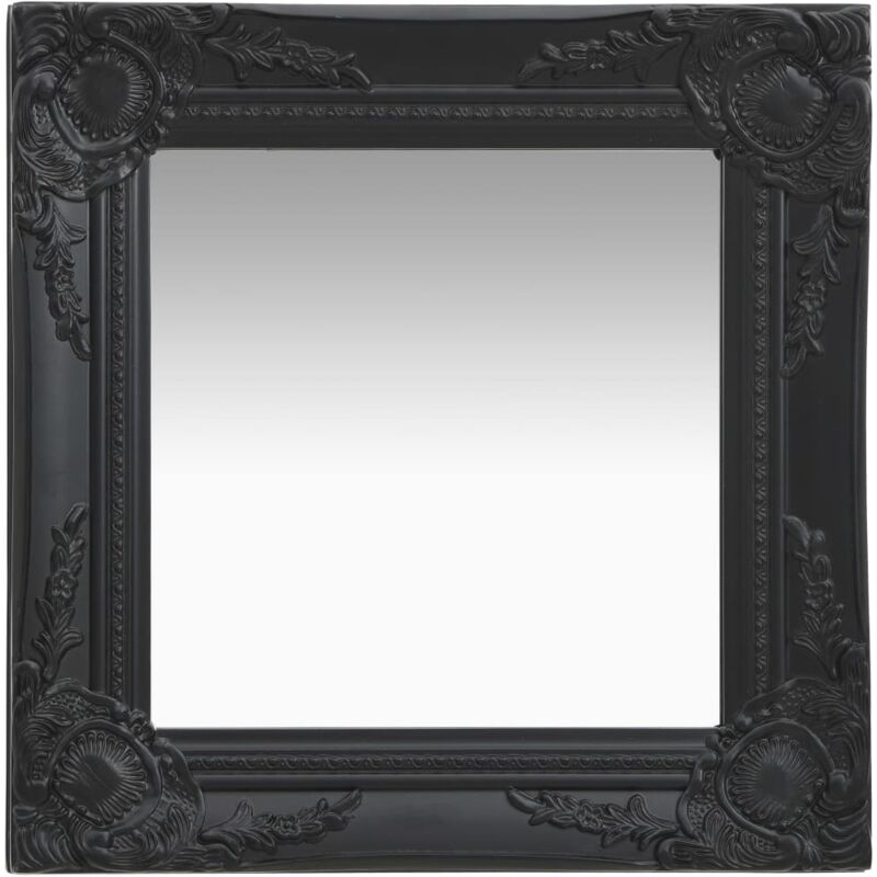 Wandspiegel Im Barock-stil 40x40 Cm Schwarz Vidaxl