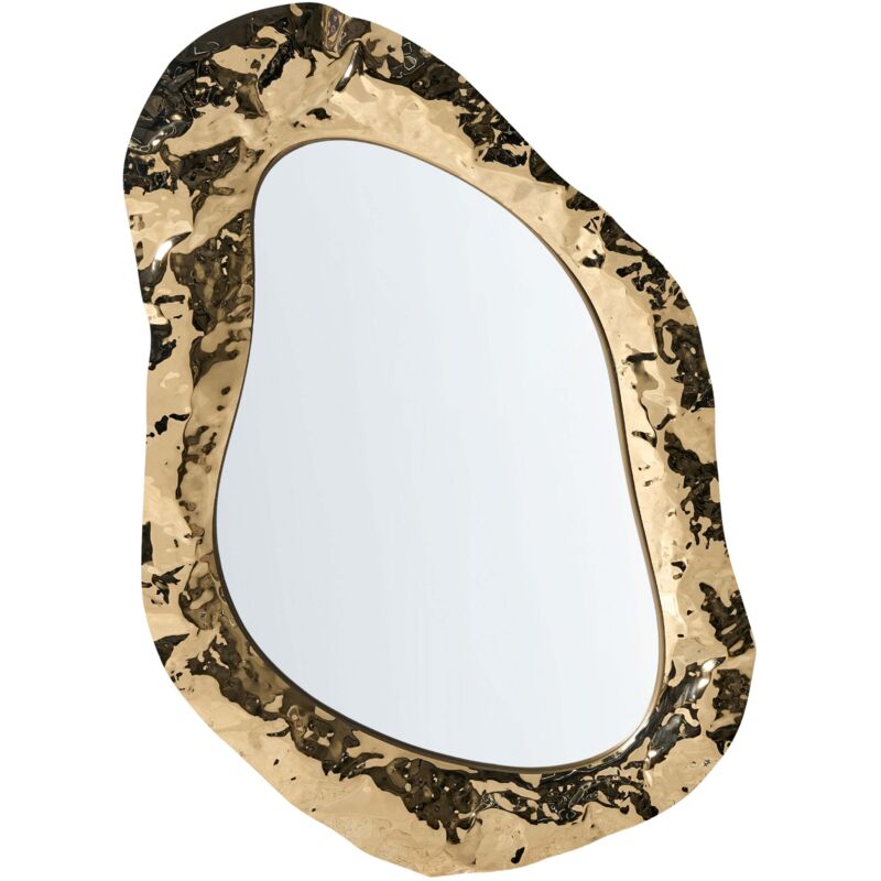 Beliani Wandspiegel Jossigny 52 Cm 79 Cm Gold