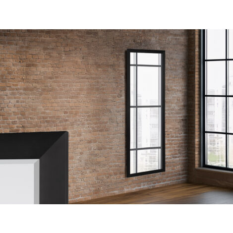 Wandspiegel JULIETTE Ganzköperspiegel Alluminium Rahmen Schwarz 50 x 150cm