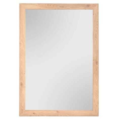 Wandspiegel KIM rechteckig mit Rahmen in Holz Dekor 48 x 68cm