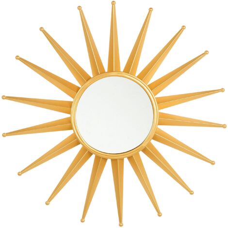Wandspiegel PERELLI 60 cm 60 cm Metall Gold