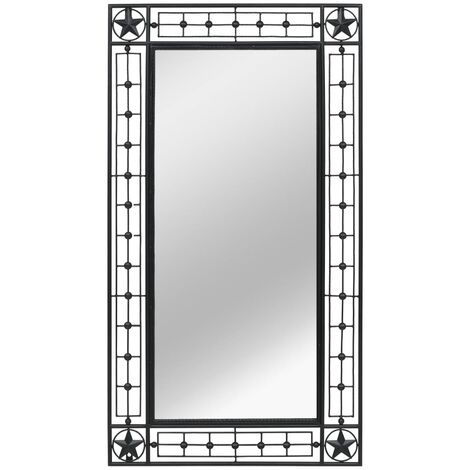 Wandspiegel Rechteckig 60 x 110 cm Schwarz