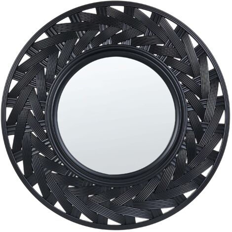Wandspiegel TIERGA 60 cm 60 cm Schwarz