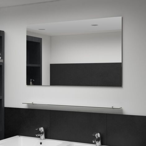 Wandspiegel，Spiegel，Badzimmer Spiegel mit Regal 100×60 cm Hartglas BNTED809517