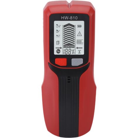 Wandständersucher, Multifunktions-Scanner mit hochpräzisem LCD-Bildschirm für Sanitärinstallationen, rot.
