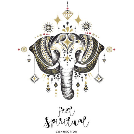 Wandtattoo Elefant im skandinavischen Stil für Wohn- und Schlafzimmer, dekorativer Wandaufkleber