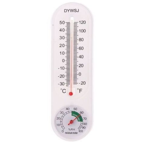Wandthermometer und Hygrometer, für den Innen- und Außenbereich, Garten, Büro, Temperaturaufzeichnung