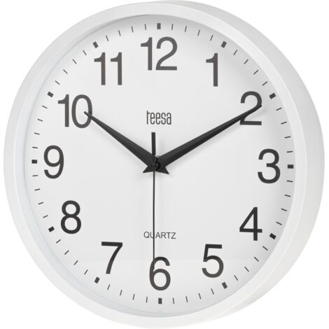 Wanduhr 25 cm Teesa weiß modern geräuschlos