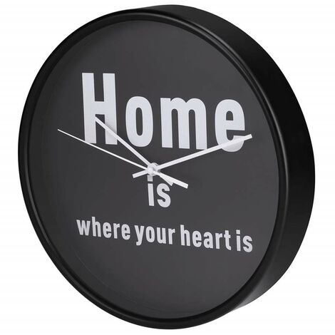 Wanduhr HG-260 geräuscharm Design Home is where your heart is