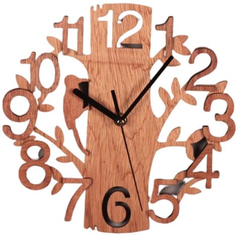Wanduhr im Silent Tree Design für Wohnzimmer, Büro, Schlafzimmer