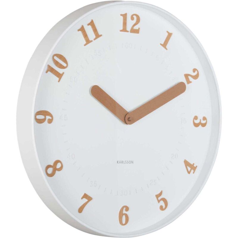 Wanduhr Karlsson Amena Weiß 40 Cm Modernes Design