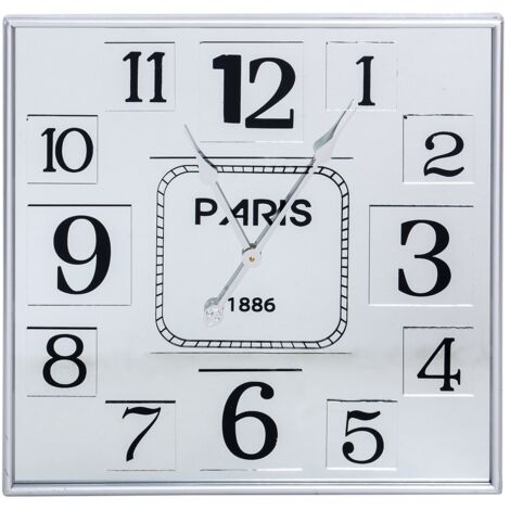 Wanduhr Spiegel / MDF / Metall 60X5X60 Cm