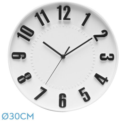 Wanduhr white 30d Dauerbewegung