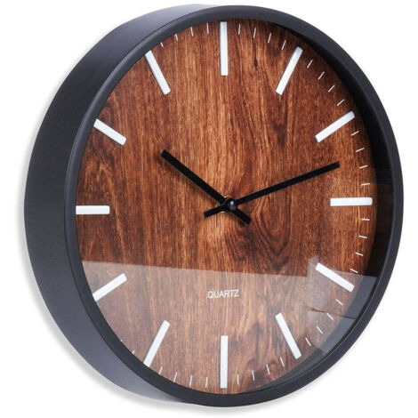 Wanduhr, Zifferblatt in Holz-Optik, Ø 25 cm