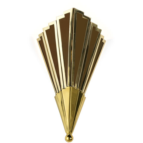 Wandwandlampe 24x18x48 Braune Acryl / Goldene Metallbeleuchtung / Wandleuchten für alle Stile, um dem Haus eine Note zu verleihen