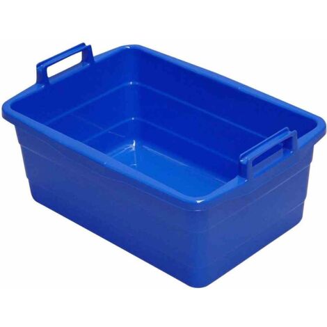 Wanne eckig 50 cm/26 l blau hochstehende Griffe