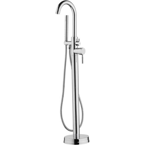 Wannenarmatur Freistehend mit Handbrause CORNWALL Chrom SCHÜTTE