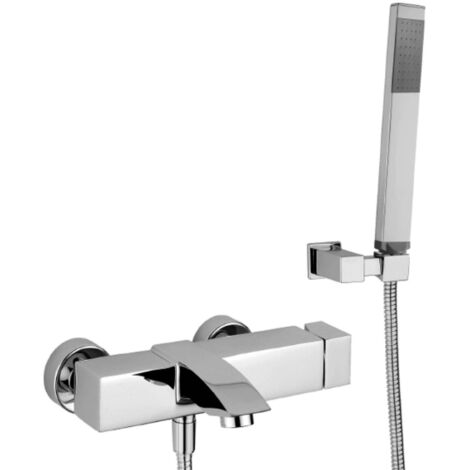 Wannenmischer mit Würfelhebel und verchromter Gelenkhalterung – Paffoni Level