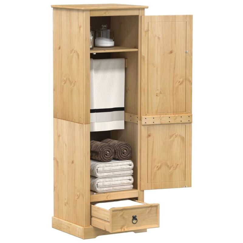 Wardrobe Corona 55x50x170 Cm Solid Wood Pine Vidaxl
