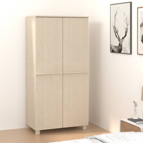 Wardrobe HAMAR Honey Brown 89x50x180 cm Solid Wood Pine vidaXL