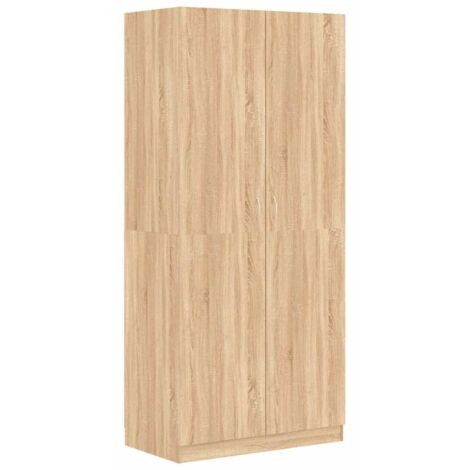Wardrobe Sonoma Oak 90x52x200 cm Engineered Wood vidaXL
