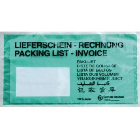 Warenbegleitpapiertasche DL Papier d.grün 1.000St.