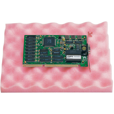 Warmbier PU-Schaumstoff rosa, ESD, 420 x 220 x 20 mm, Profil 1:1