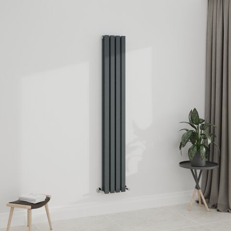 WarmeHaus Anthracite 1800x270mm Radiator Double Grey Flat Panel