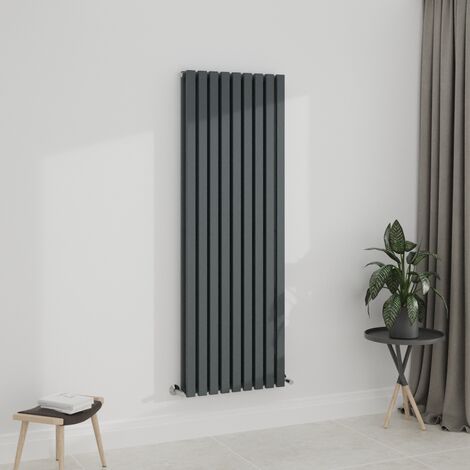 WarmeHaus Anthracite 1800x620mm Radiator Double Grey Flat Panel