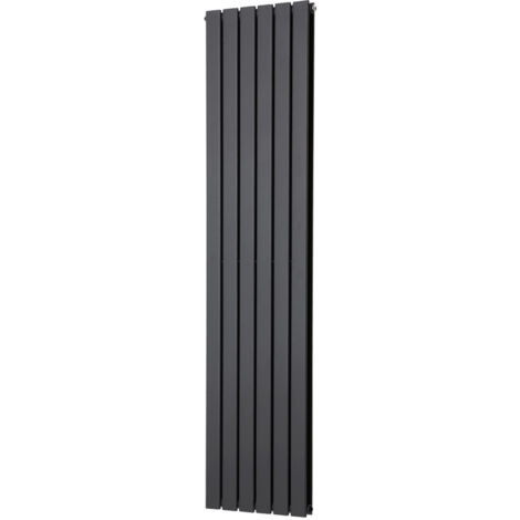 Warmehaus Anthracite Flat Panel Radiator Vertical Double Panel 1800x408mm