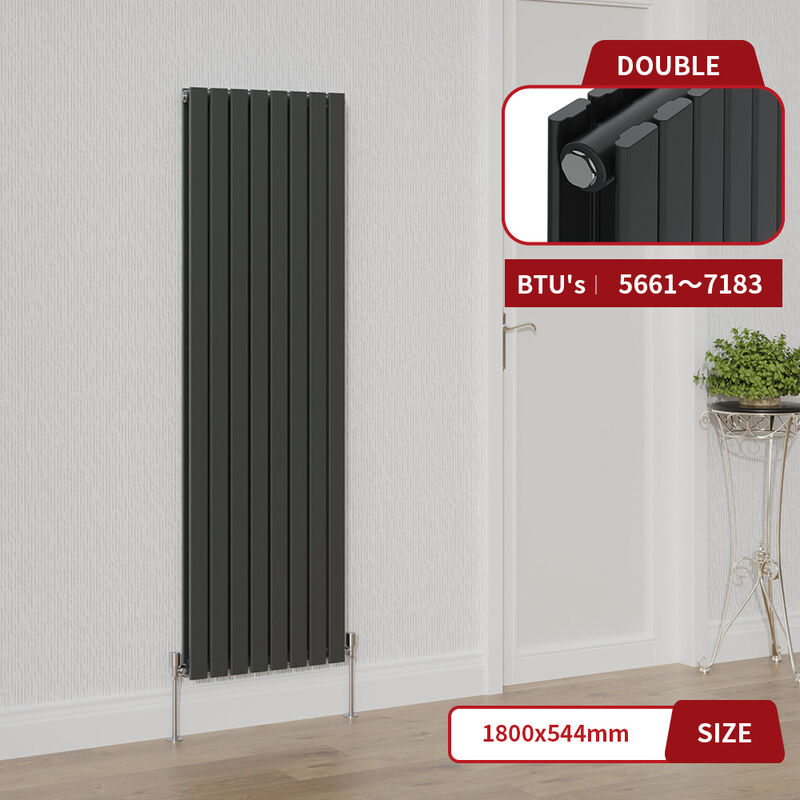 Image of Warmehaus - Anthracite Flat Panel Radiator&hellip;