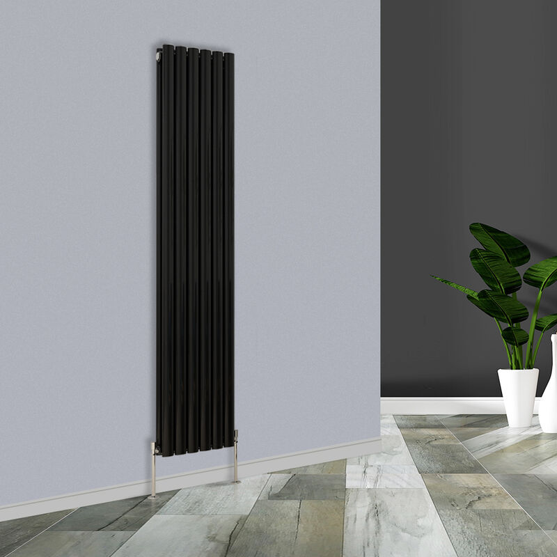 Image of Warmehaus - Black Radiator Vertical Oval&hellip;