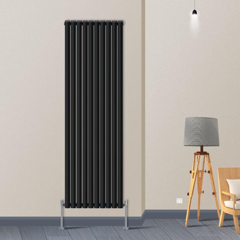 Image of Warmehaus - Black Oval Radiator Vertical&hellip;