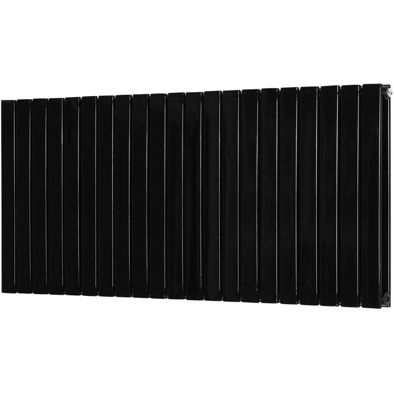 Image of Warmehaus Flat Panel Black Radiator Horizontal&hellip;