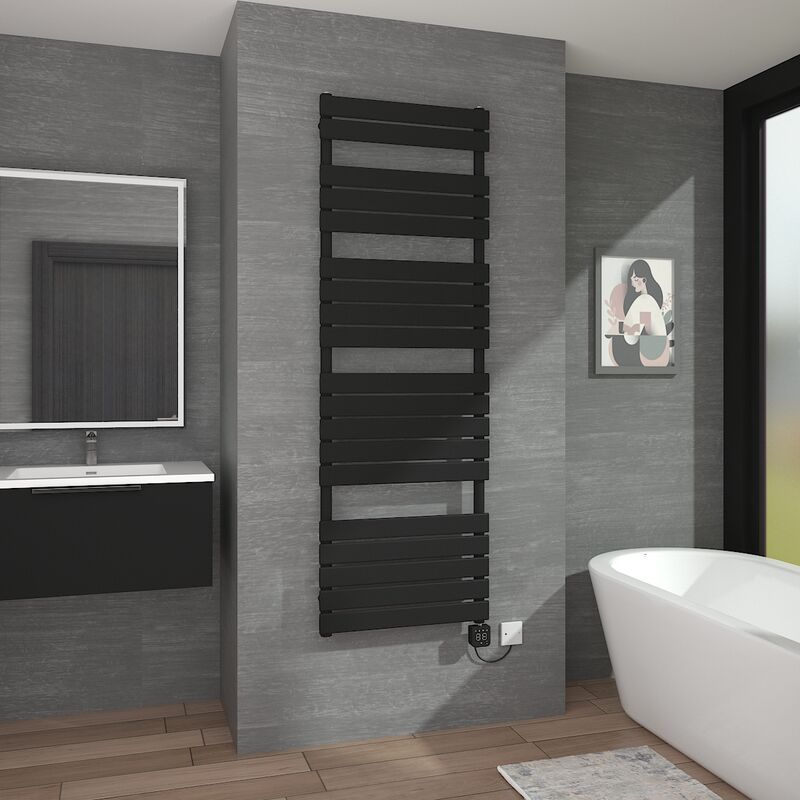 Image of Warmehaus - Black Flat Thermostatic Electric&hellip;