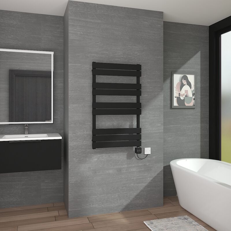 Image of Warmehaus - Black Flat Thermostatic Electric&hellip;