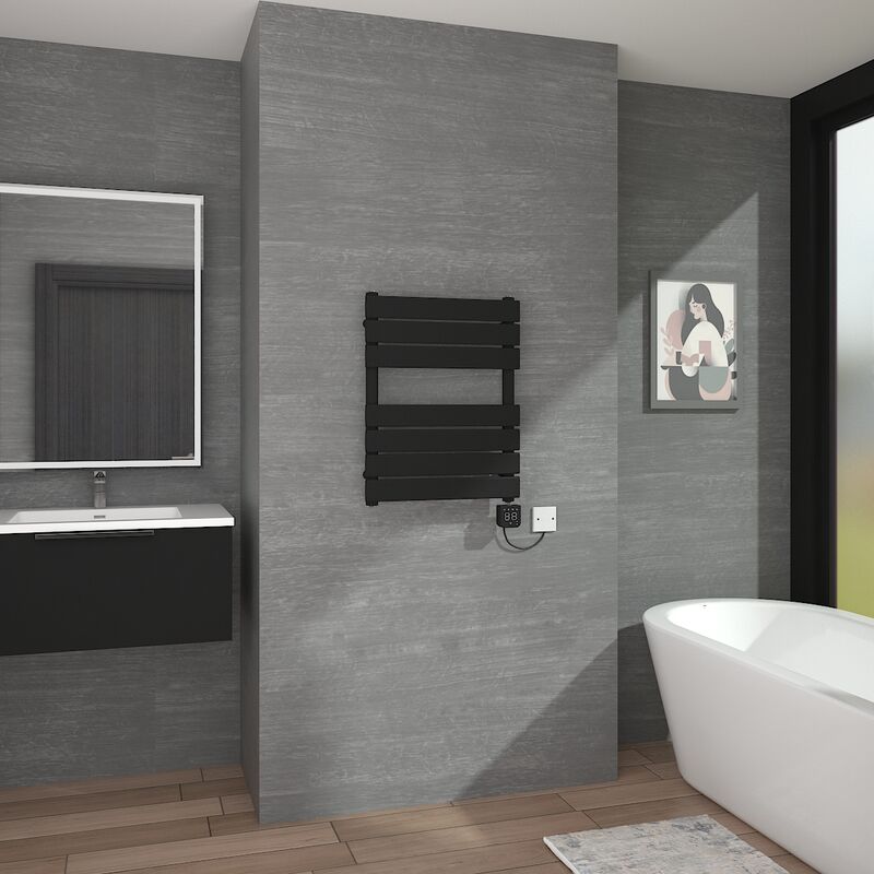 Image of Warmehaus - Black Flat Thermostatic Electric&hellip;