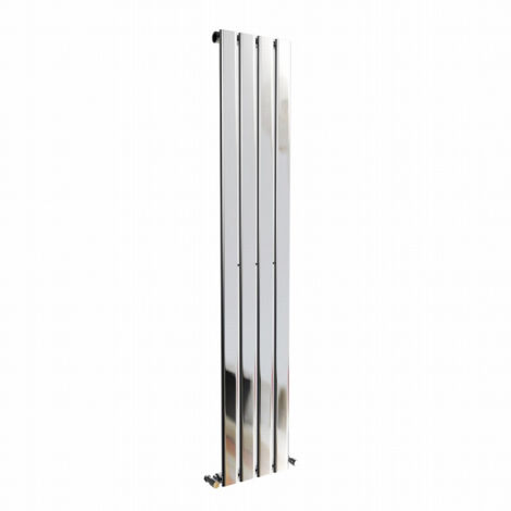 Warmehaus Chrome Radiator Flat Panel Vertical Single 1600x272mm