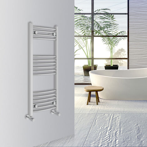 WarmeHaus Curved Bathroom Heated Towel Rail 1000x400mm Chrome