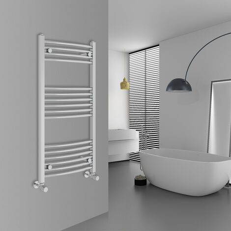 WarmeHaus Curved Chrome Bathroom Ladder Radiator 1000x500mm