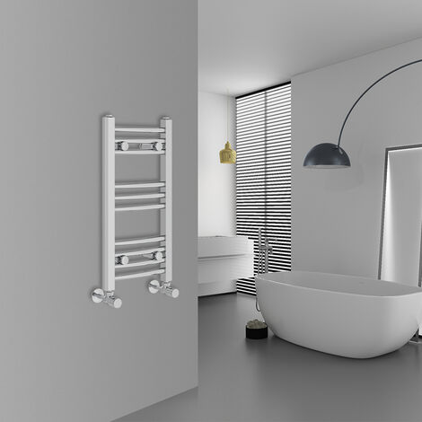 WarmeHaus Curved Chrome Bathroom Ladder Radiator 600x300mm