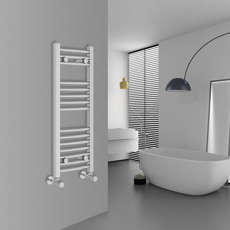 WarmeHaus Curved Chrome Bathroom Ladder Radiator 800x300mm