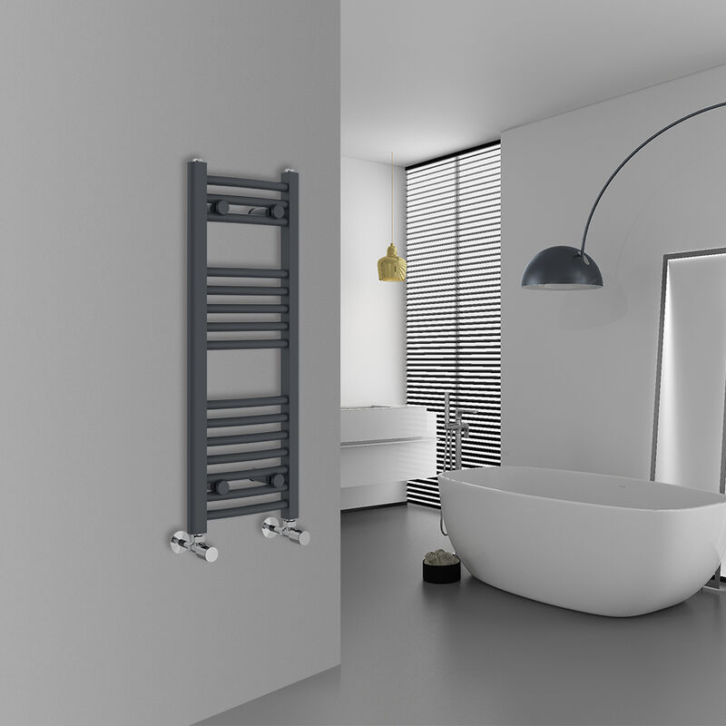 Image of Warmehaus - Curved Anthracite Bathroom Ladder&hellip;