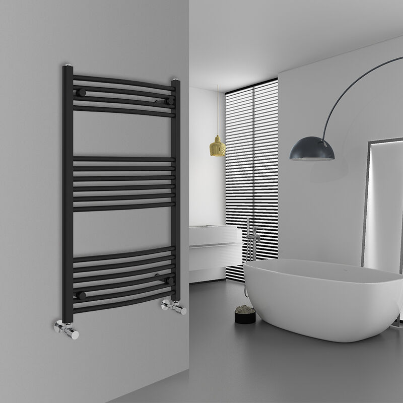 Image of Warmehaus - Curved Black Bathroom Ladder&hellip;