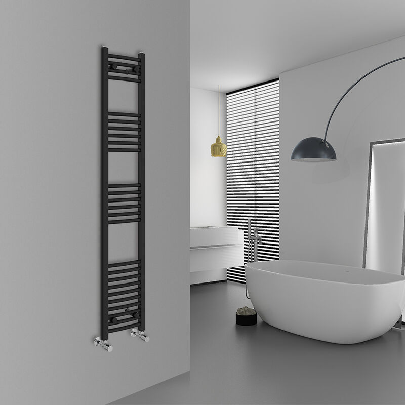 Image of Warmehaus - Curved Black Bathroom Ladder&hellip;