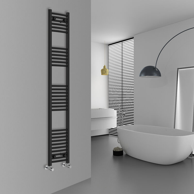 Image of Warmehaus - Curved Black Bathroom Ladder&hellip;