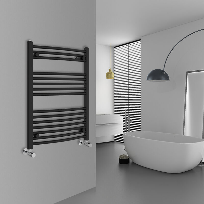 Image of Warmehaus - Curved Black Bathroom Ladder&hellip;