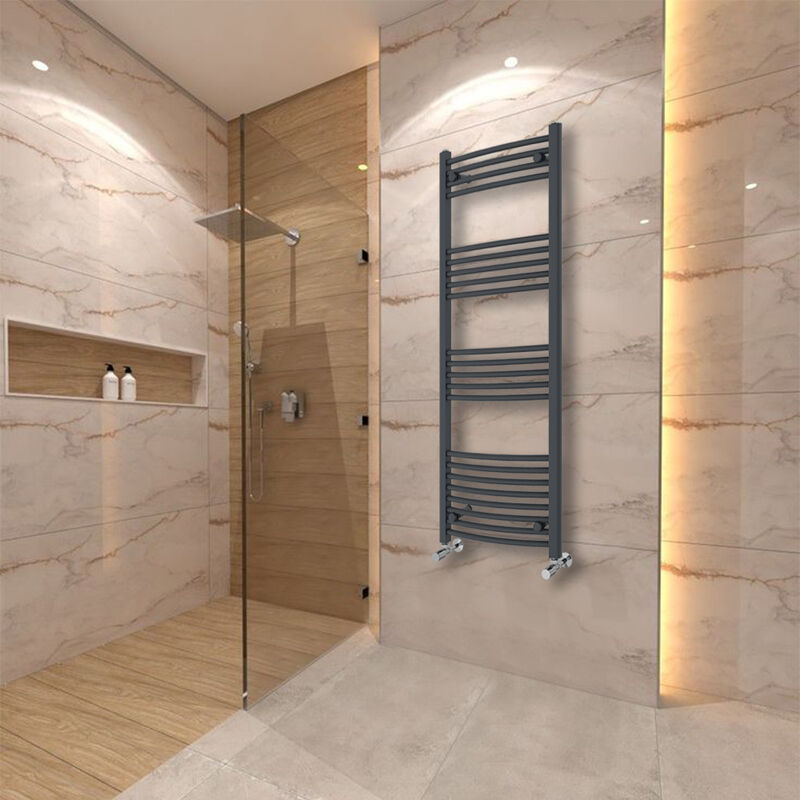 Image of Warmehaus - Curved Heated Towel Rail&hellip;
