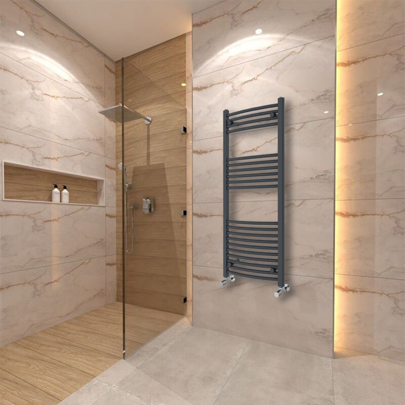 Image of Warmehaus - Curved Heated Towel Rail&hellip;